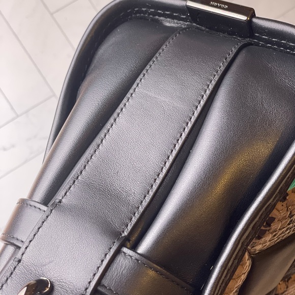 Coach Black Turquoise Canyon Quilted Swagger 27 - Picture 4 of 6